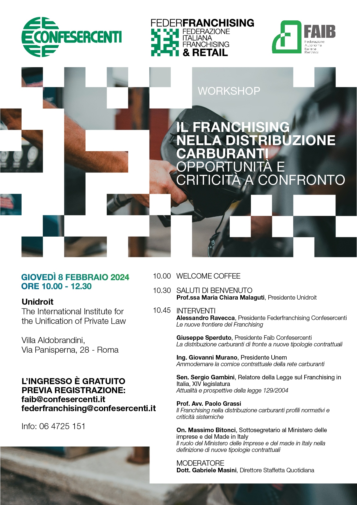 A Roma il workshop “Il Franchising nella distribuzione carburanti – Opportunità e criticità a confronto”